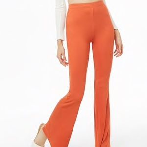 Ribbed knit flare pants ORANGE 🍊🧡